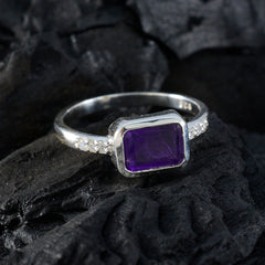 Pauline Purple Halo Ring for Women with Gemstone Accent