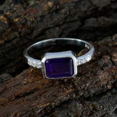 Pauline Purple Halo Ring for Women with Gemstone Accent