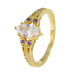 Anna Purple Halo Ring for Women Gold Vintage Design