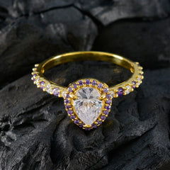 Sara Sophisticated Purple Halo Ring
