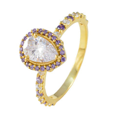 Sara Sophisticated Purple Halo Ring