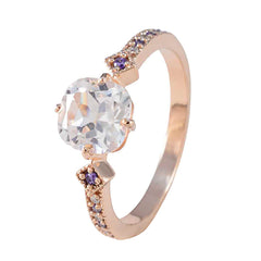 Carolina Purple Halo Ring with Rose Gold Detailing