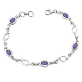 Ellie Purple Link Bracelet for Fashionable Styling Amethyst Purple