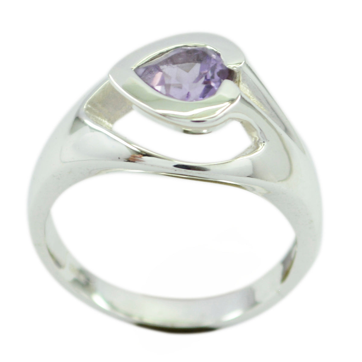 Laura Engagement Purple Solitaire Ring Amethyst Purple