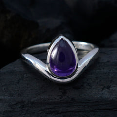 Amanda Purple Solitaire Gemstone Ring in Sterling Silver