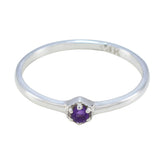 Lakshmi Glamorous Purple Solitaire Ring Amethyst Purple