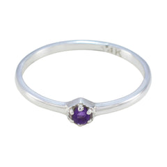Lakshmi Glamorous Purple Solitaire Ring Amethyst Purple
