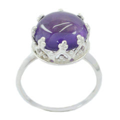Laura Art Deco Purple Solitaire Ring Amethyst Purple