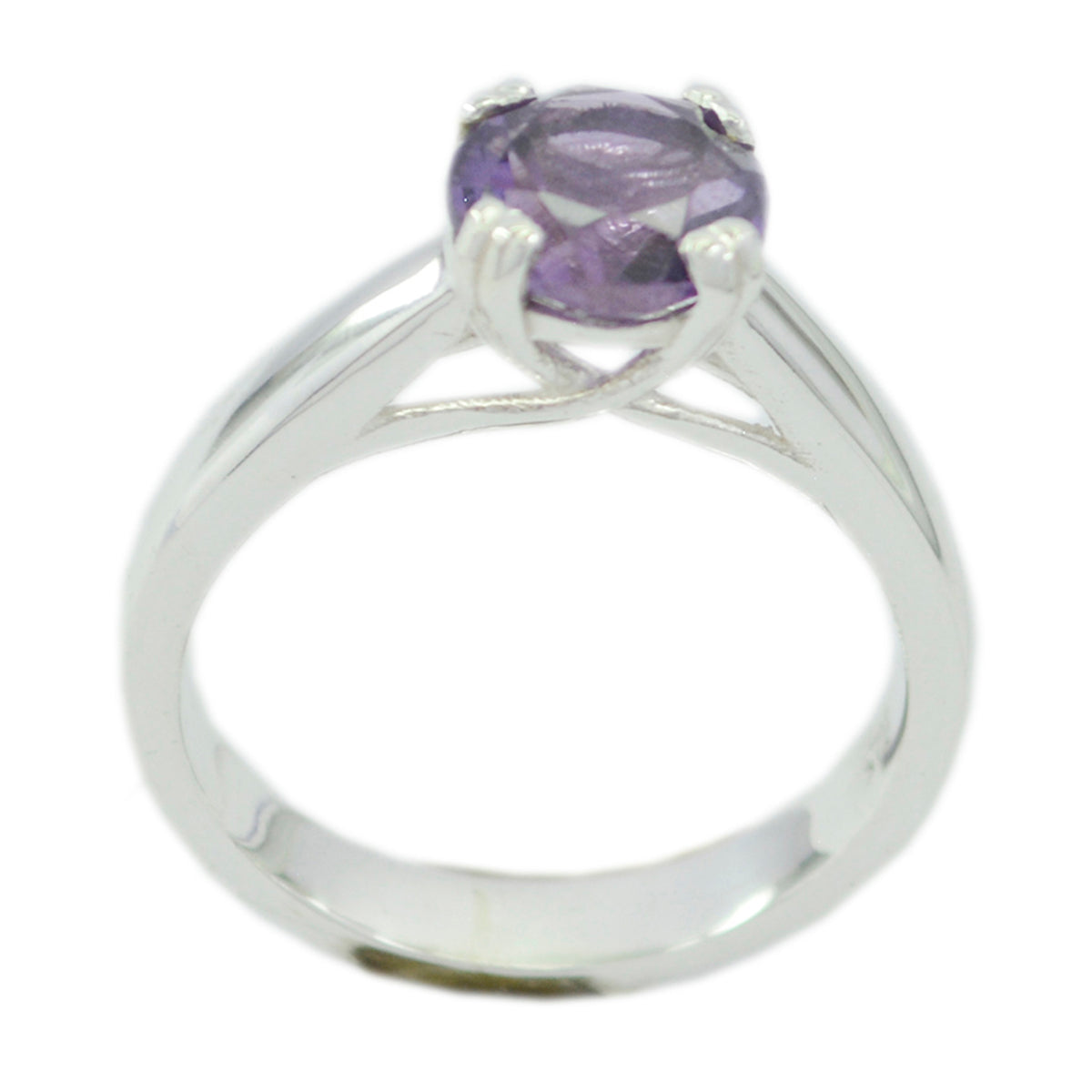 Bruna Romantic Purple Solitaire Ring Amethyst Purple