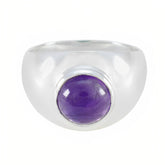 Aisha Contemporary Purple Solitaire Ring Amethyst Purple