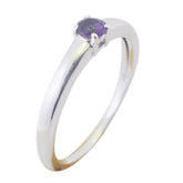 Dewi Romantic Purple Solitaire Ring Amethyst Purple