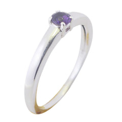 Dewi Romantic Purple Solitaire Ring Amethyst Purple