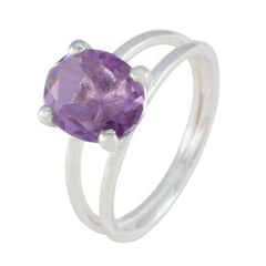 Maria Contemporary Purple Solitaire Ring
