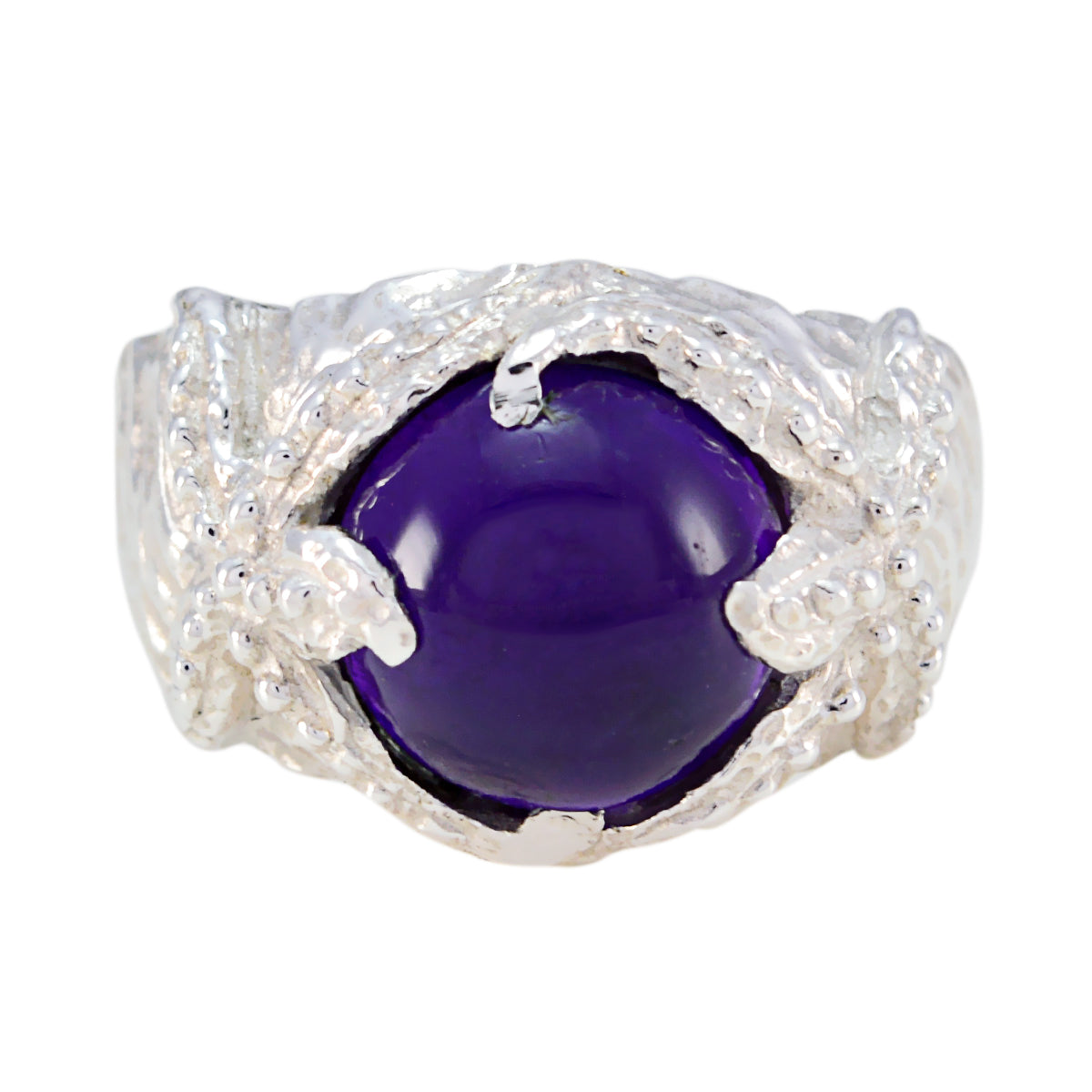 Harper Art Deco Purple Solitaire Ring Amethyst Purple