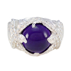 Harper Art Deco Purple Solitaire Ring Amethyst Purple
