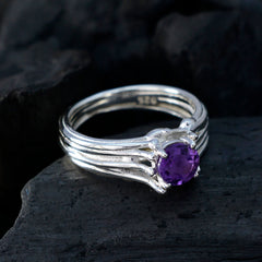 Natalie Romantic Purple Solitaire Ring