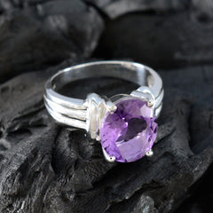 Sofia Elegant Purple Solitaire Ring with Gemstone