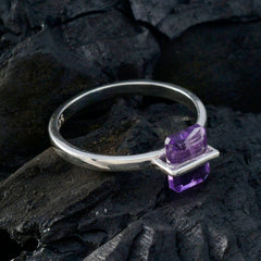 Emily Graceful Purple Solitaire Ring
