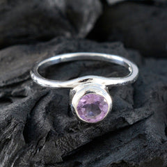 Jiwoo Romantic Purple Solitaire Ring