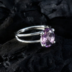 Maria Contemporary Purple Solitaire Ring