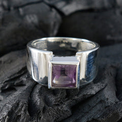 Daniela Contemporary Purple Solitaire Ring
