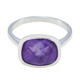 Nora Cultural Purple Solitaire Ring Amethyst Purple
