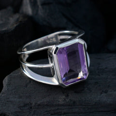 Ayesha Modern Purple Solitaire Ring