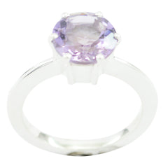Clara Contemporary Purple Solitaire Ring Amethyst Purple