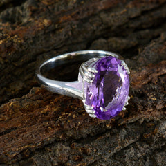 Lucia Contemporary Purple Solitaire Ring
