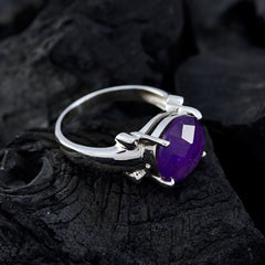 Amanda Sophisticated Purple Solitaire Ring