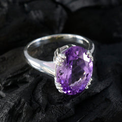 Lucia Contemporary Purple Solitaire Ring