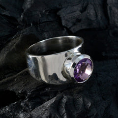 Dewi Contemporary Purple Solitaire Ring
