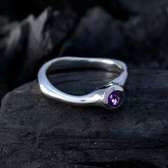 Hina Romantic Purple Solitaire Ring