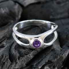 Harper Abstract Purple Solitaire Ring