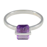 Emily Graceful Purple Solitaire Ring Amethyst Purple