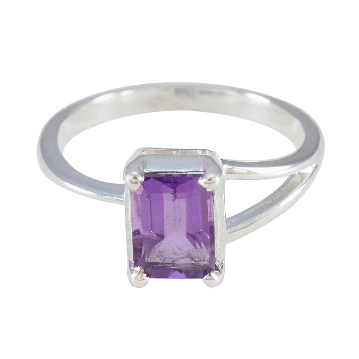Soo-jin Contemporary Purple Solitaire Ring Amethyst Purple