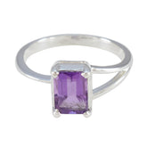 Soo-jin Contemporary Purple Solitaire Ring Amethyst Purple
