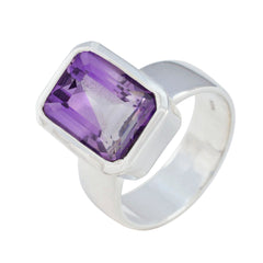 Mathilde Contemporary Purple Solitaire Ring
