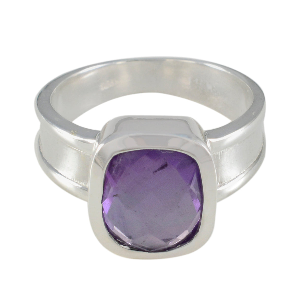 Putri Abstract Purple Solitaire Ring Amethyst Purple