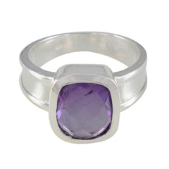 Putri Abstract Purple Solitaire Ring Amethyst Purple