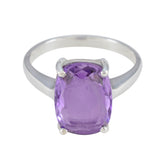 Putri Purple Solitaire Ring for Women - Elegant Gemstone Amethyst Purple