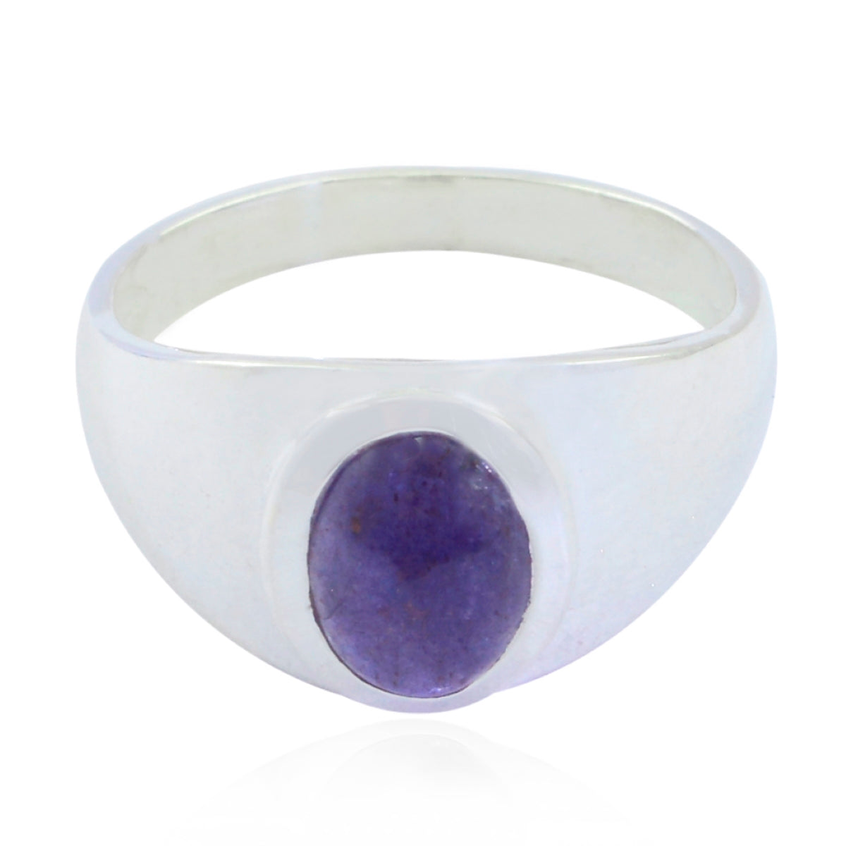 Amelia Purple Solitaire Ring for Women in Sterling Silver Amethyst Purple
