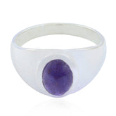 Amelia Purple Solitaire Ring for Women in Sterling Silver Amethyst Purple