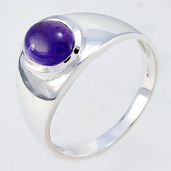 Amelia Purple Solitaire Ring for Women in Sterling Silver