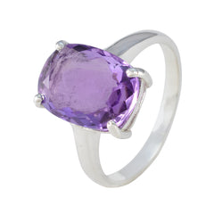 Putri Purple Solitaire Ring for Women - Elegant Gemstone