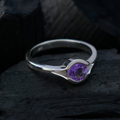 Sofia Purple Solitaire Ring India in Sterling Silver