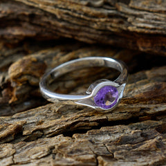 Sofia Purple Solitaire Ring India in Sterling Silver