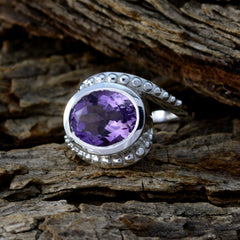 Ananya Feminine Purple Solitaire Ring
