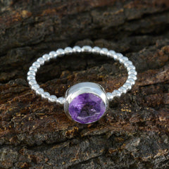 Kristine Twist Purple Solitaire Ring