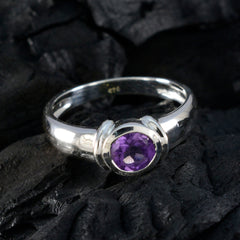 Meera Feminine Purple Solitaire Ring